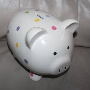 LARGE Polka Dot Piggy Bank